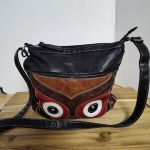 Union Bay Vintage Owl Adjustable Strap Faux Leather Bag Unused Condition Fun